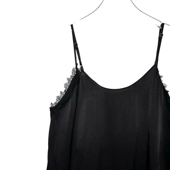 Floreat Loved By Anthropologie Dark Romantic Lace Trim Women’s Silky Cami Sz M - Picture 10 of 11